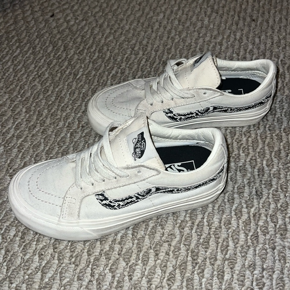 Vans Cream Snake Print Shoes